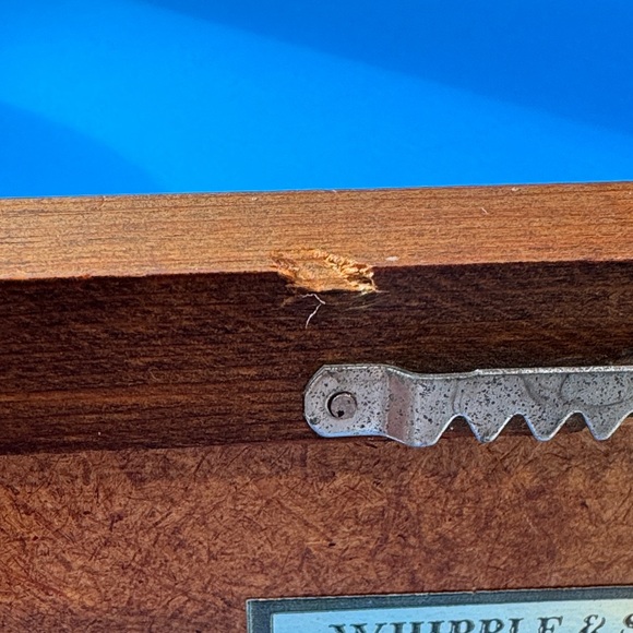 Whipple & Sibley Native American Art with Wooden Frame Signed - Picture 4 of 5